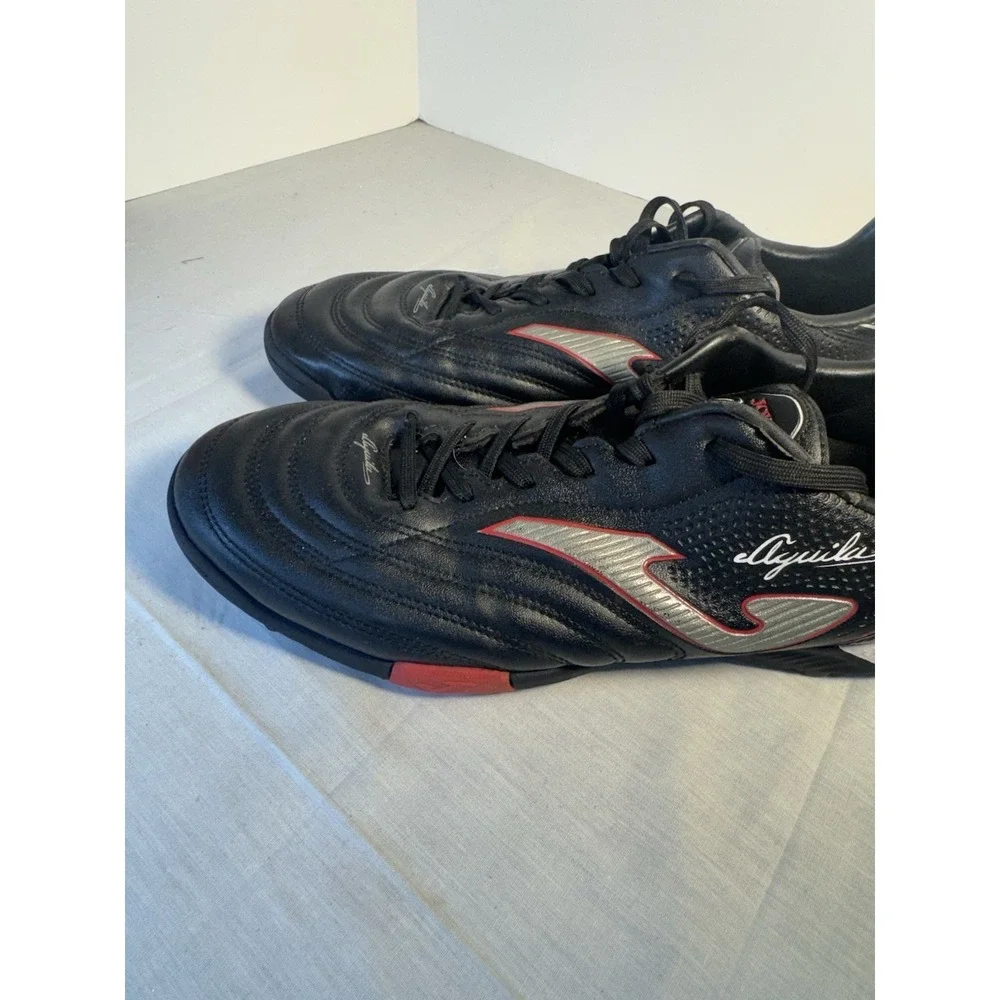 Joma Shoes Mens Size 9 Black Red Dribling Logo Indoor Soccer Sneakers